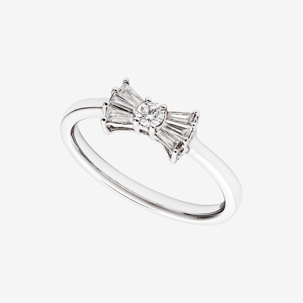  SOLITAIRE BOW RING 