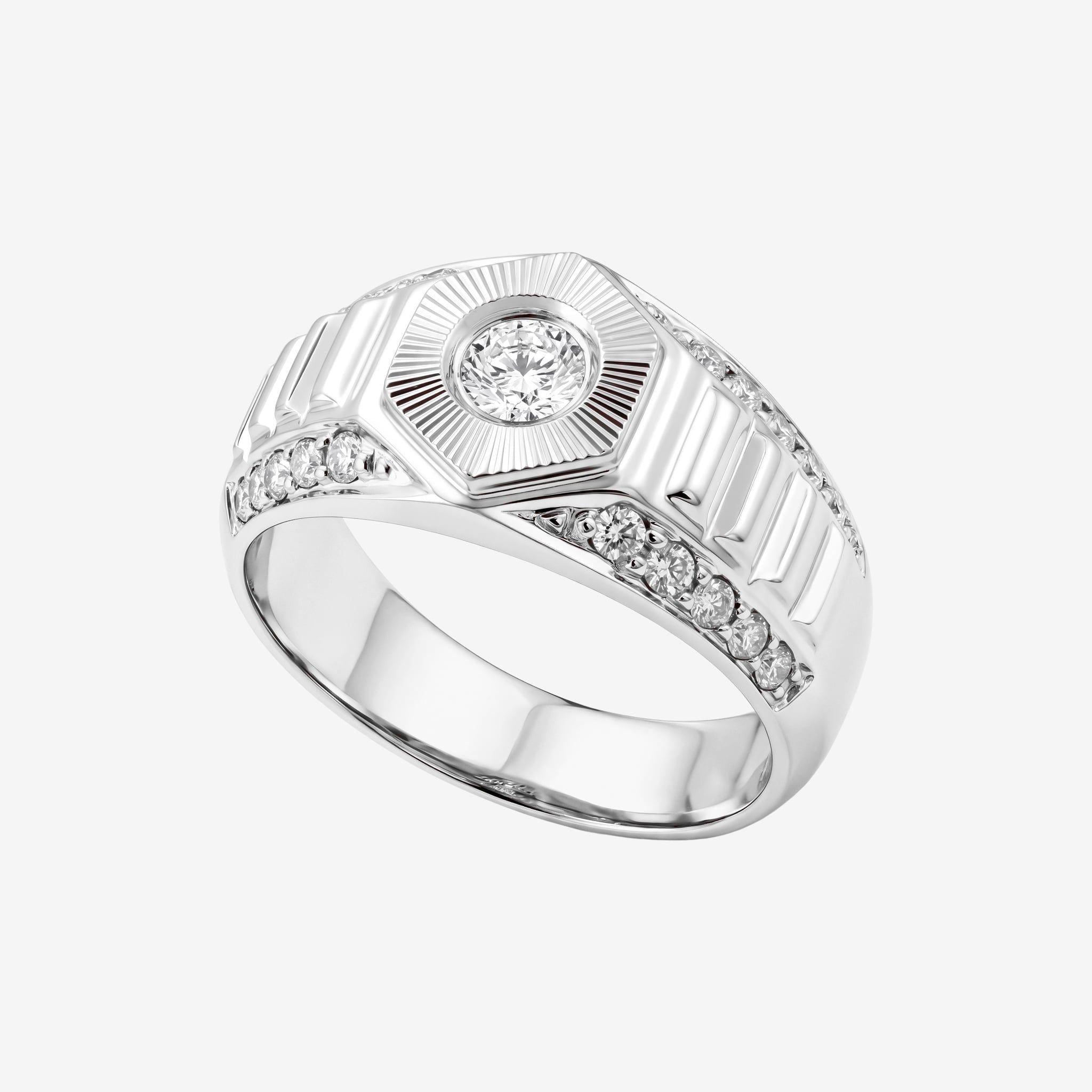SUNBURST BEZEL RING