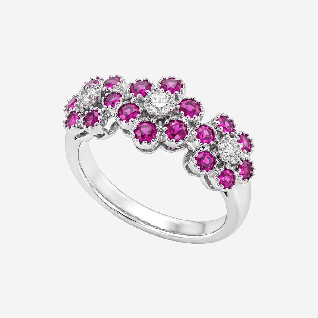  BEADED FLOWER RING 