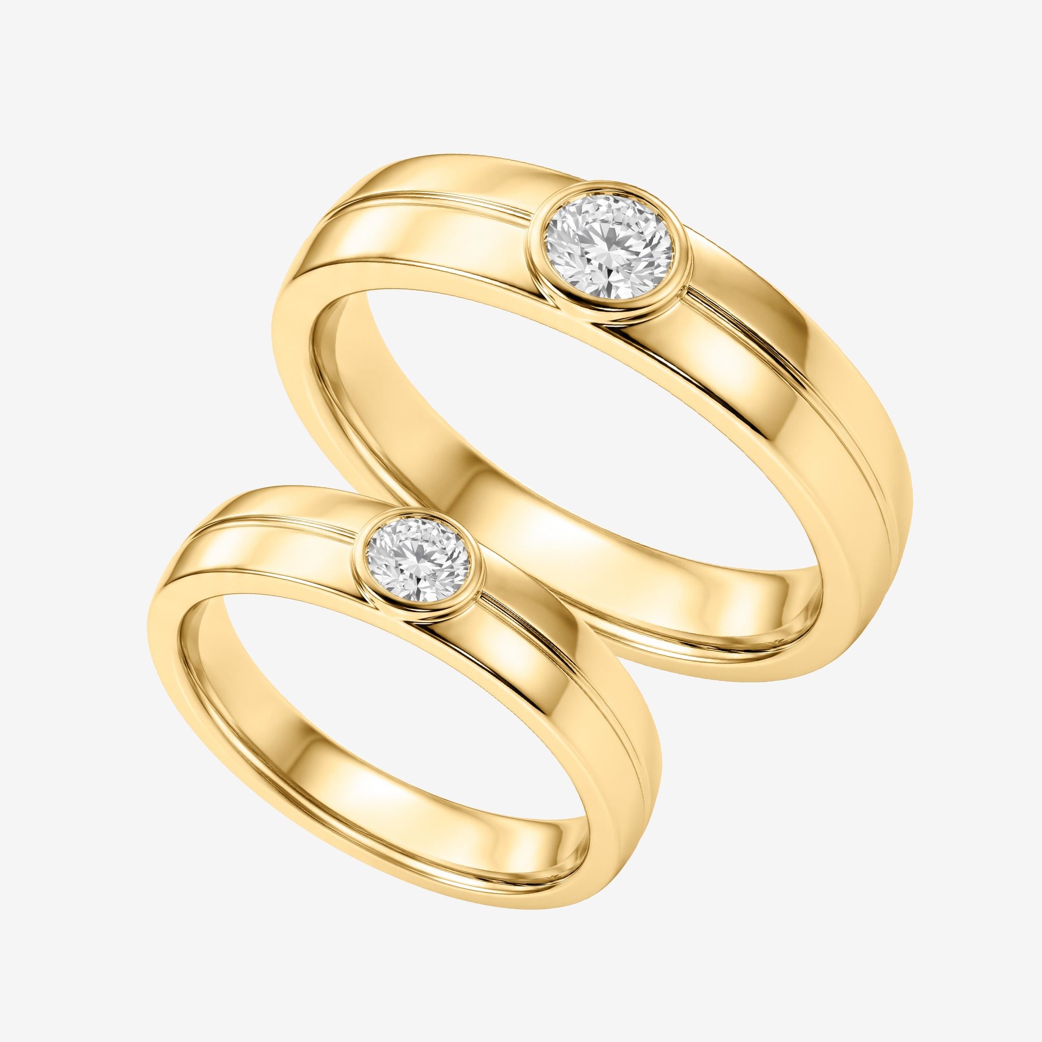 SOLITAIRE RECESSED BANDS
