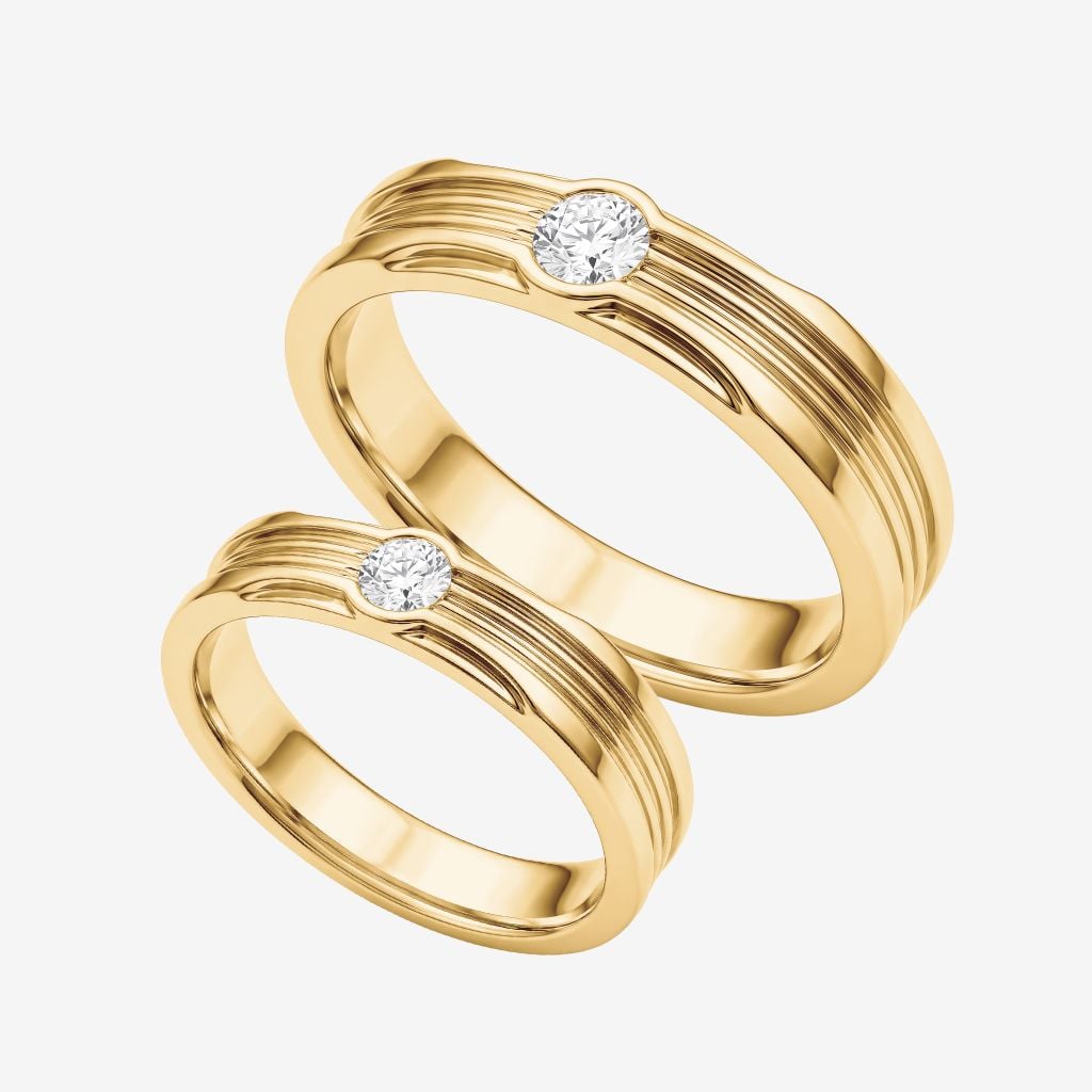  SOLITAIRE GROOVED BANDS 