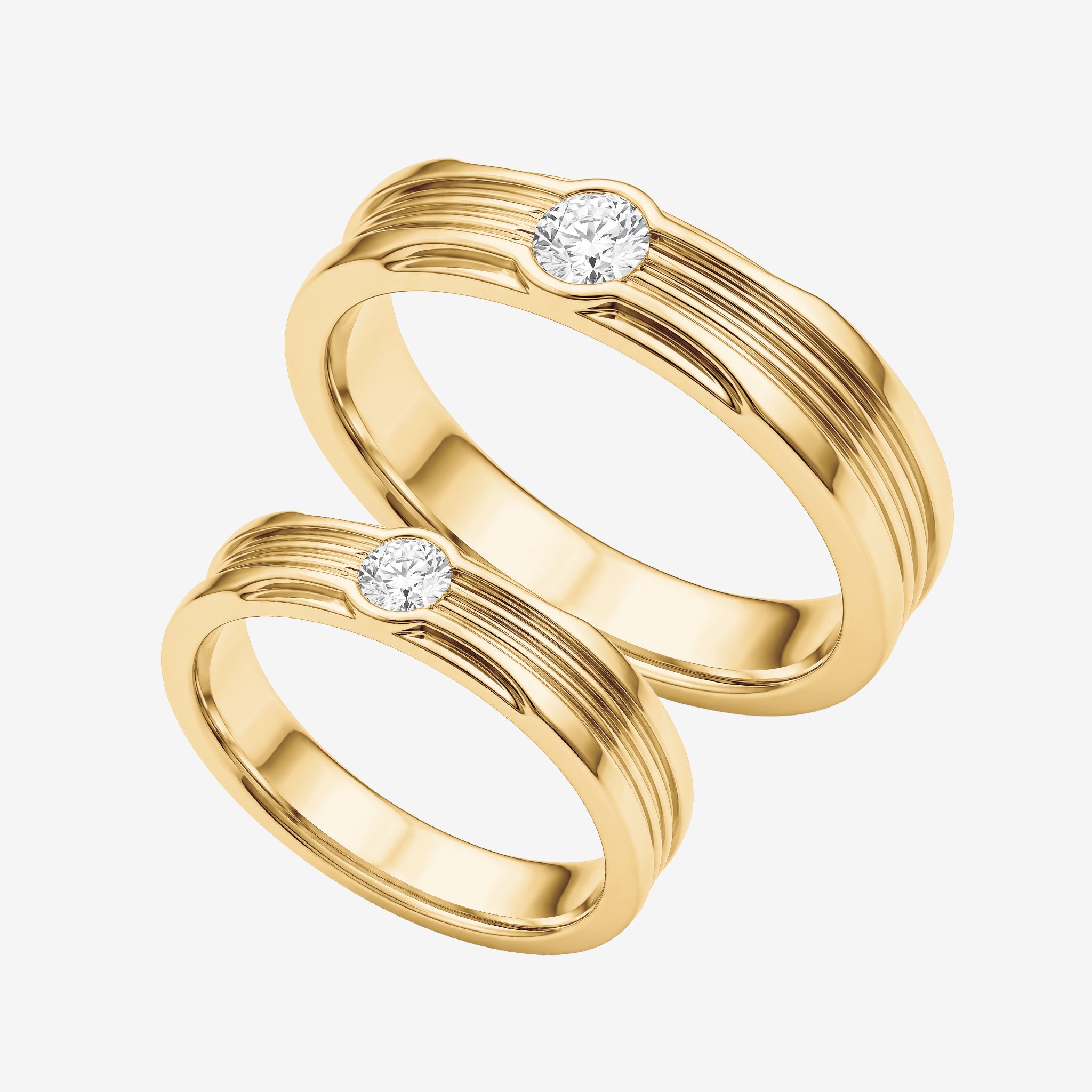 SOLITAIRE GROOVED BANDS