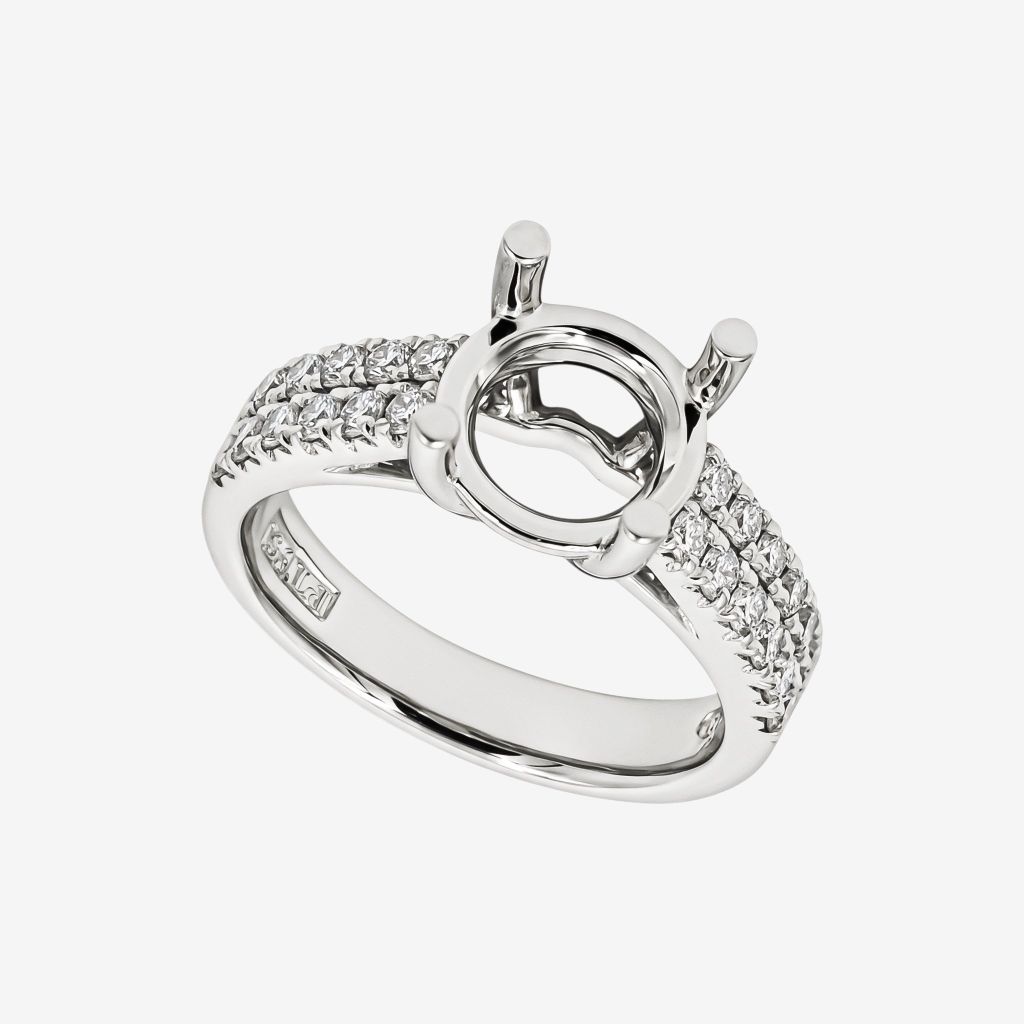  ACCENTED SEMI-SET ENGAGEMENT RING 
