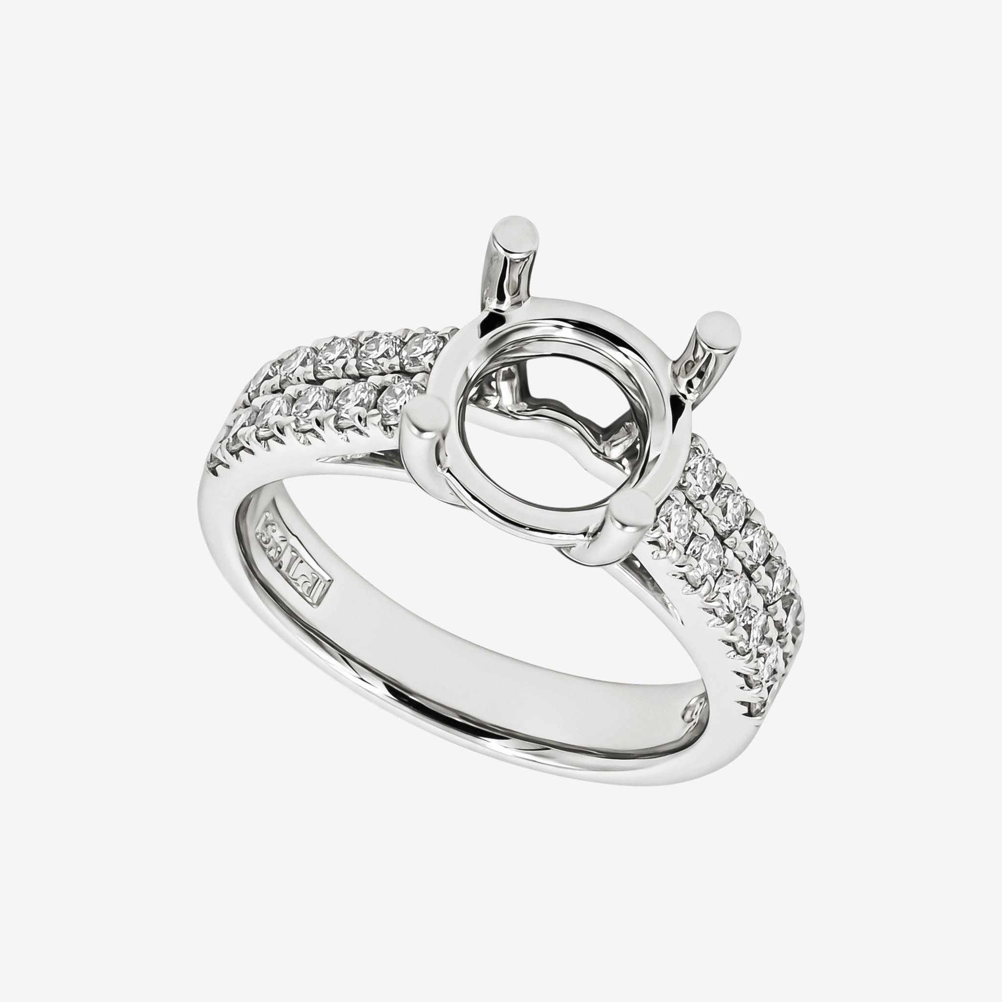 ACCENTED SEMI-SET ENGAGEMENT RING