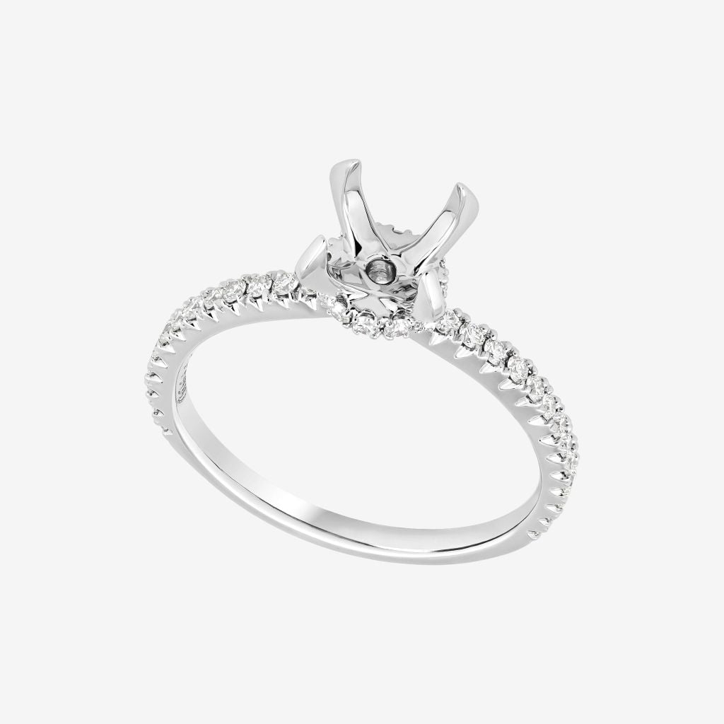  UNDERHALO SEMI-SET RING 