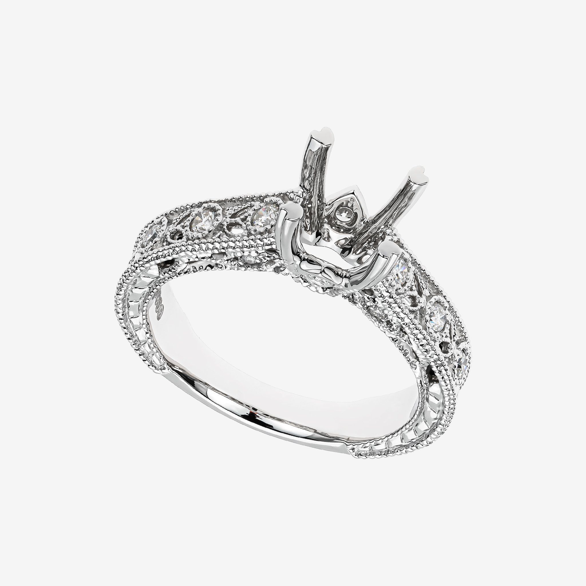 SEMI-SET MIGRAINE FILIGREEE RING