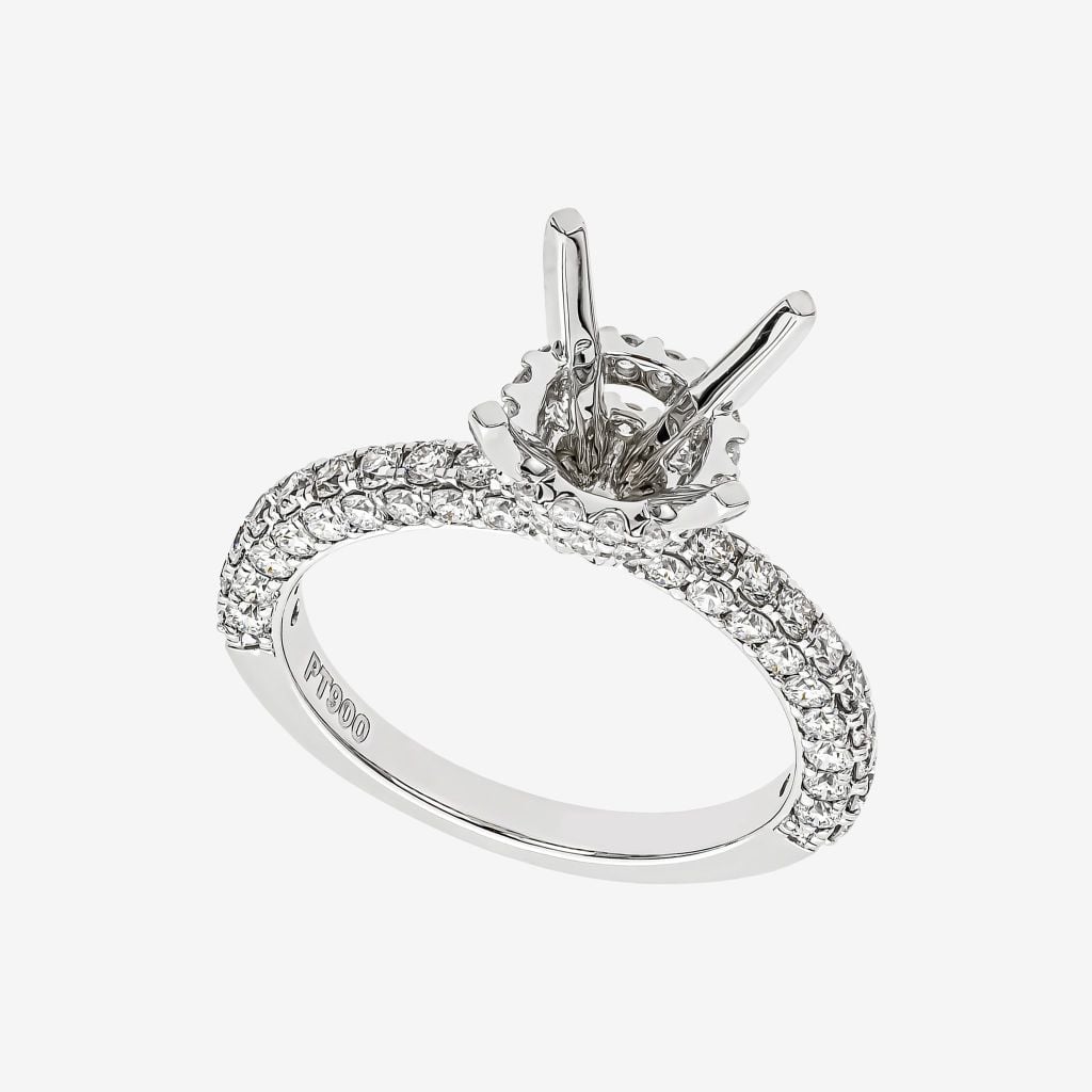  PAVÉ SEMI-SET ENGAGEMENT RING 
