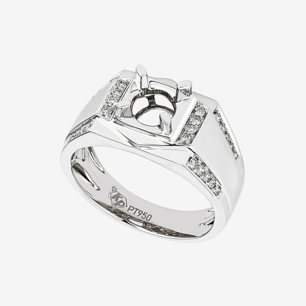 ACCENTED SEMI-SET MEN RING 