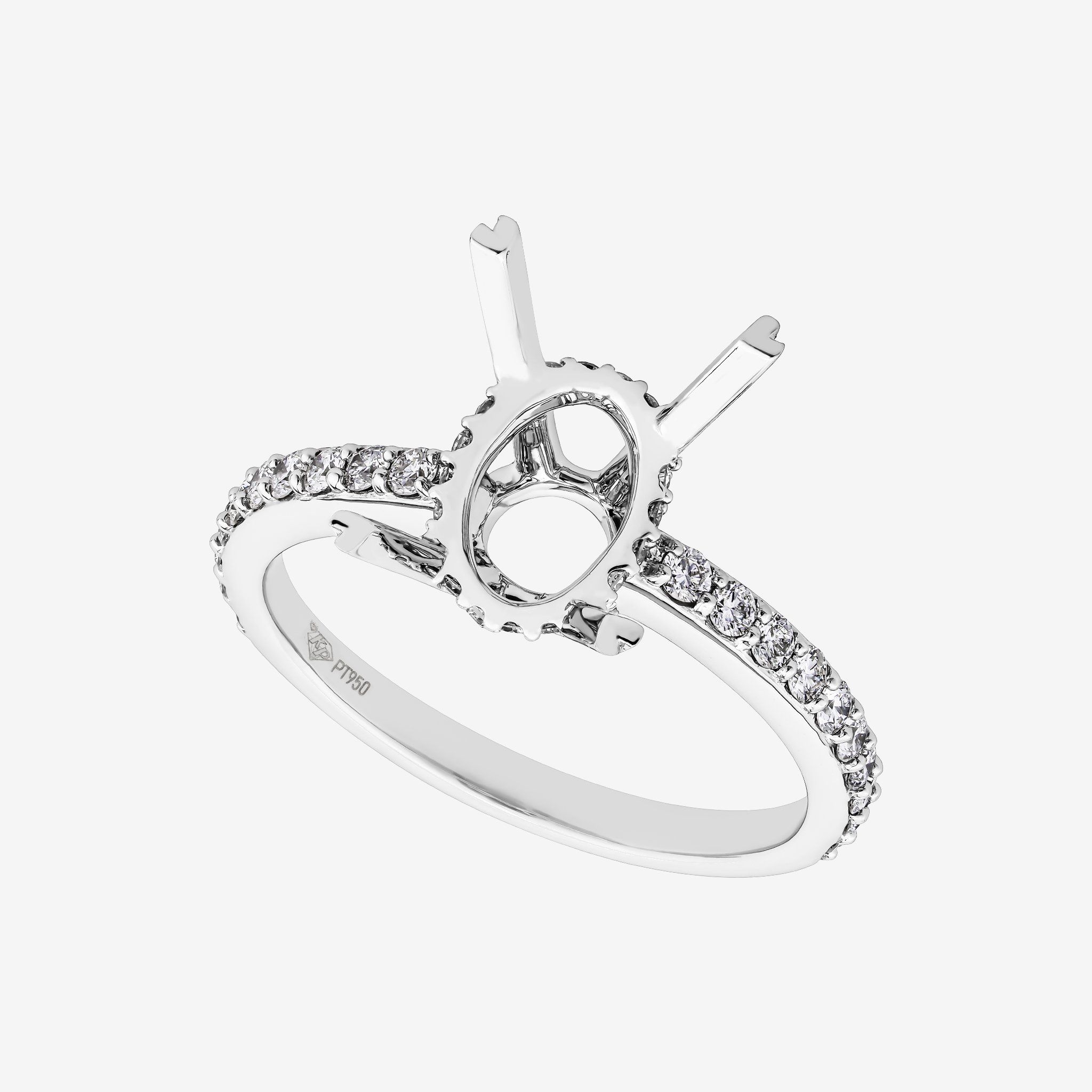 PAVÉ SEMI-SET ENGAGEMENT RING