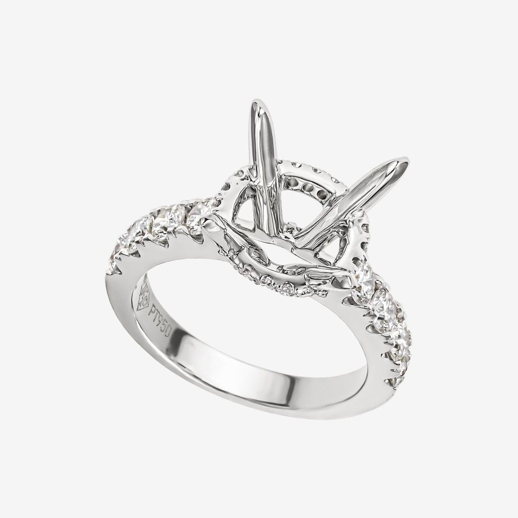 ACCENTED SEMI-SET ENGAGEMENT RING 