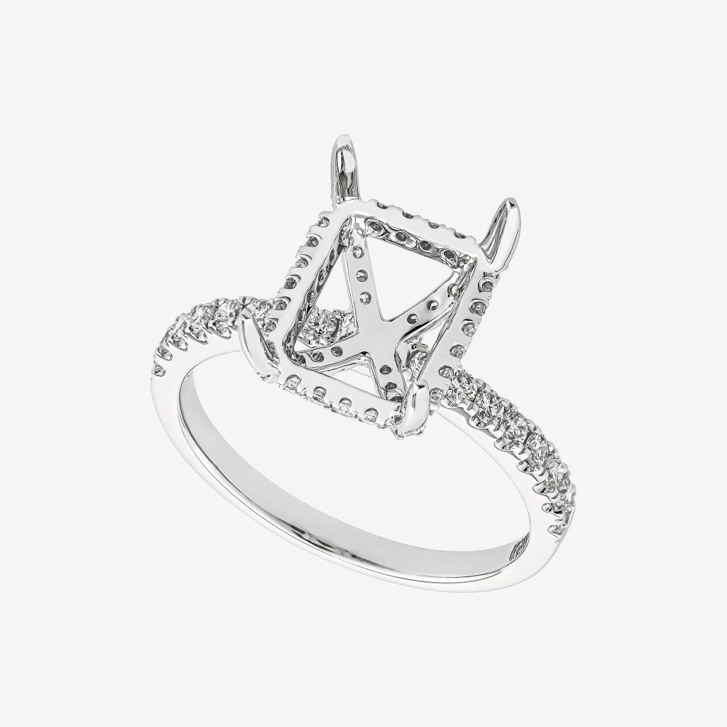  PAVÉ SEMI-SET ENGAGEMENT RING 