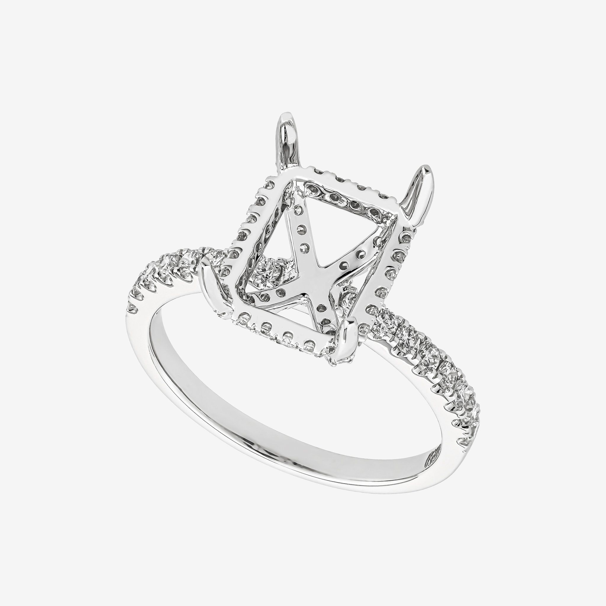 PAVÉ SEMI-SET ENGAGEMENT RING