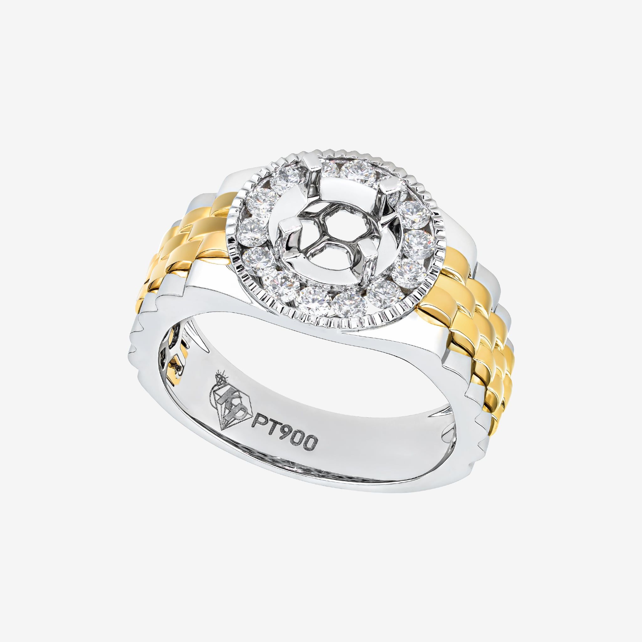 DUO-TONE HALO MEN RING