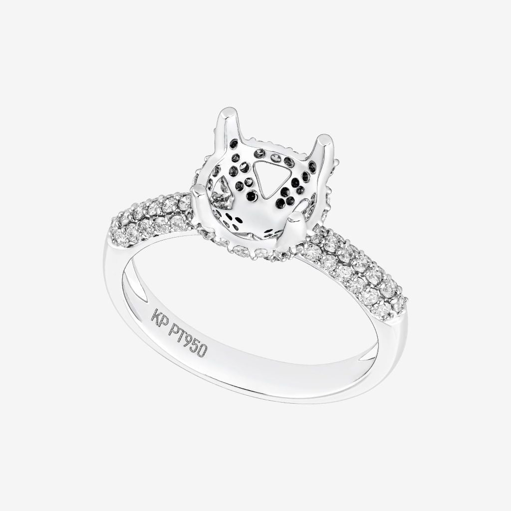  UNDERHALO SEMI-SET RING 
