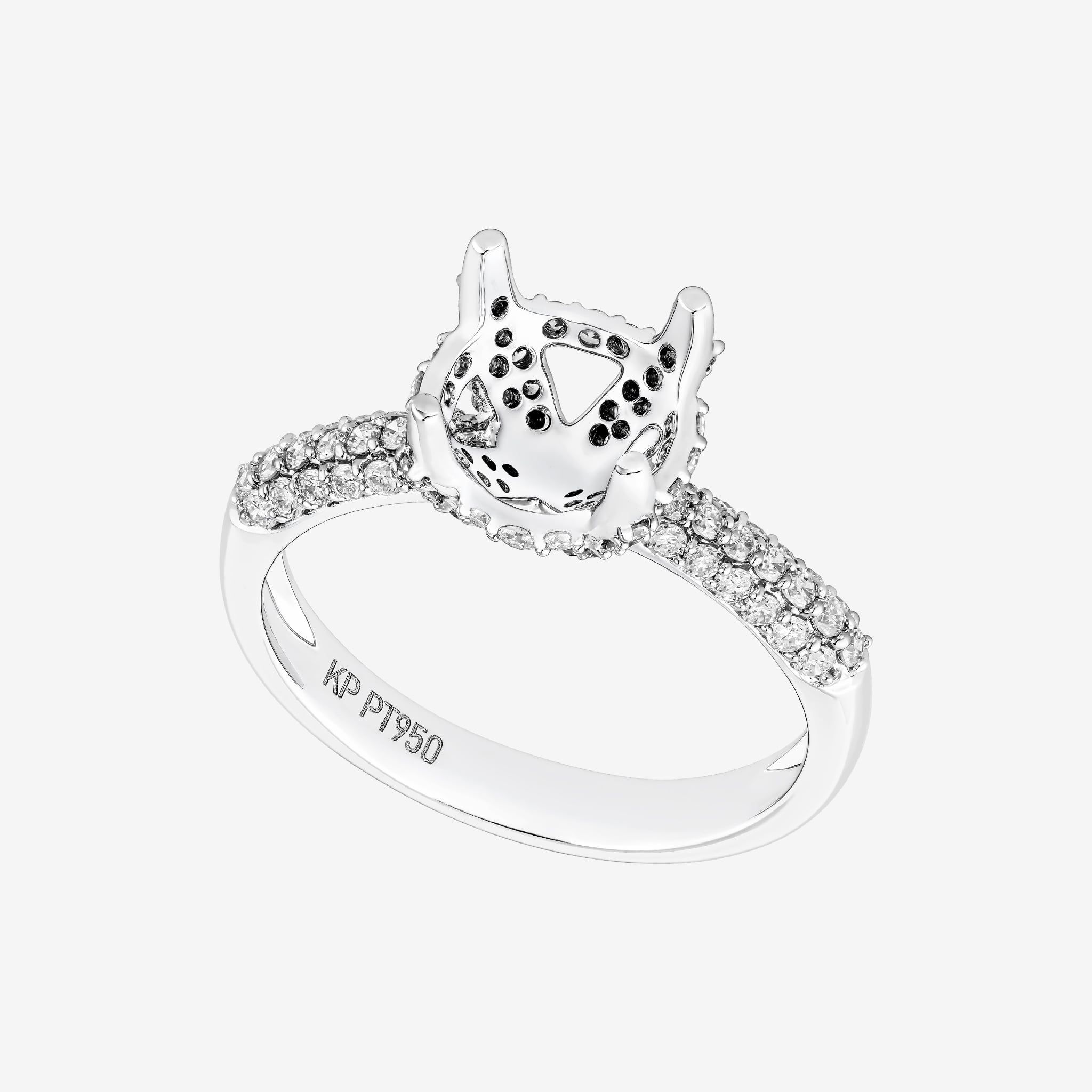 UNDERHALO SEMI-SET RING