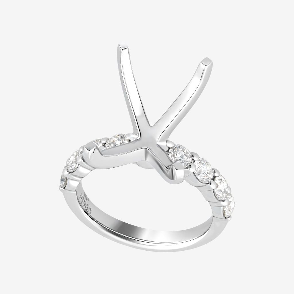 EMERALD SEMI-SET RING 