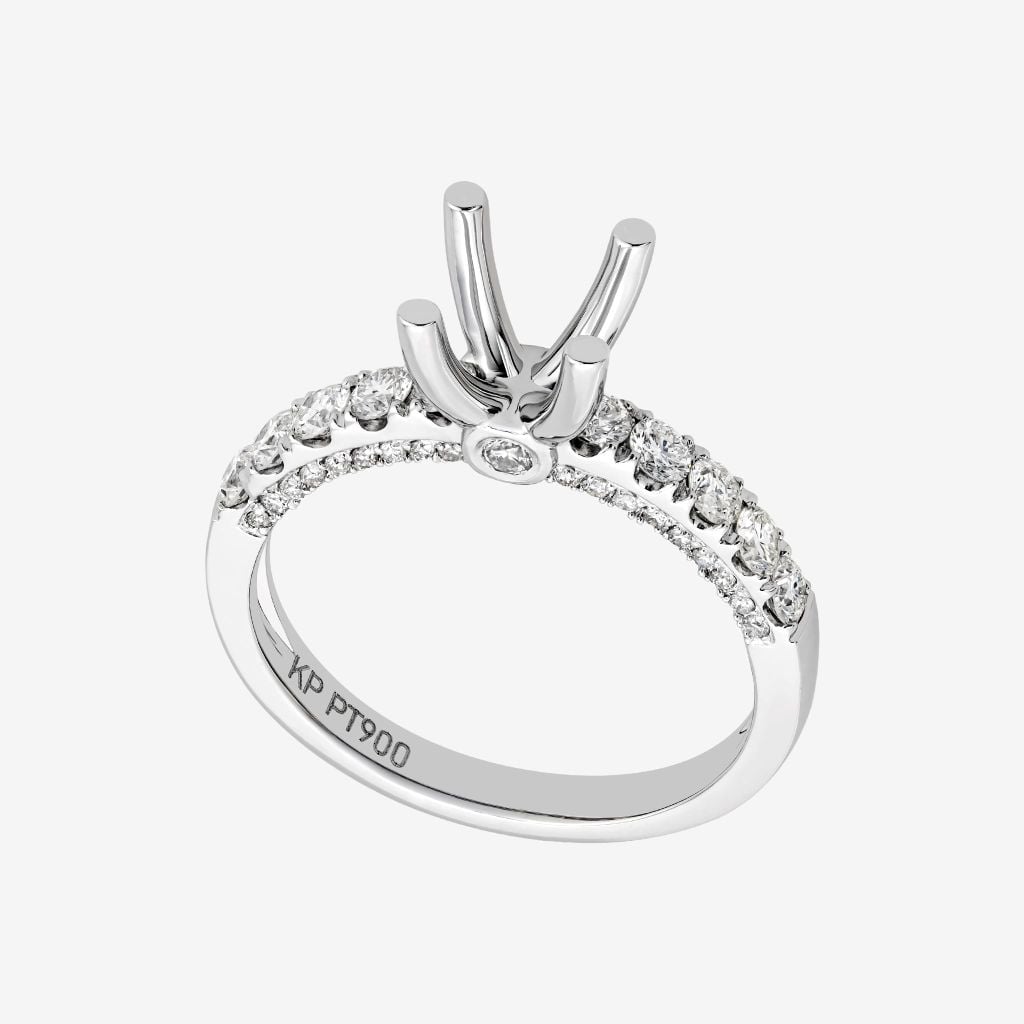  DUAL LEVEL SEMI-SET RING 