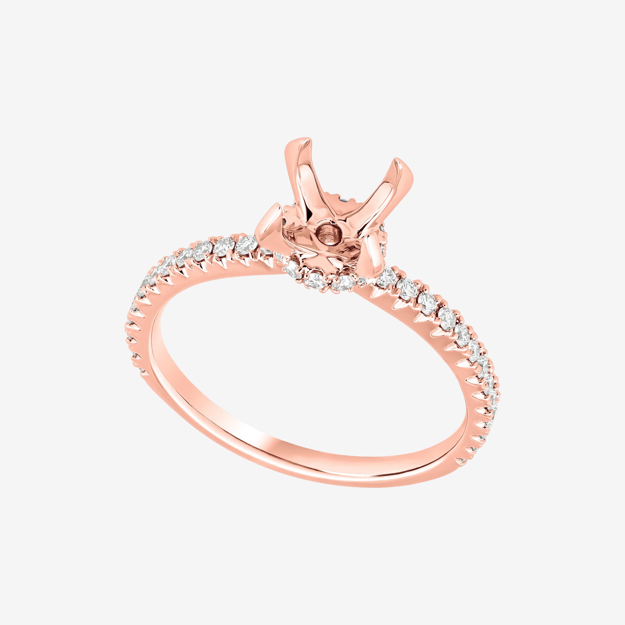 UNDERHALO SEMI-SET RING