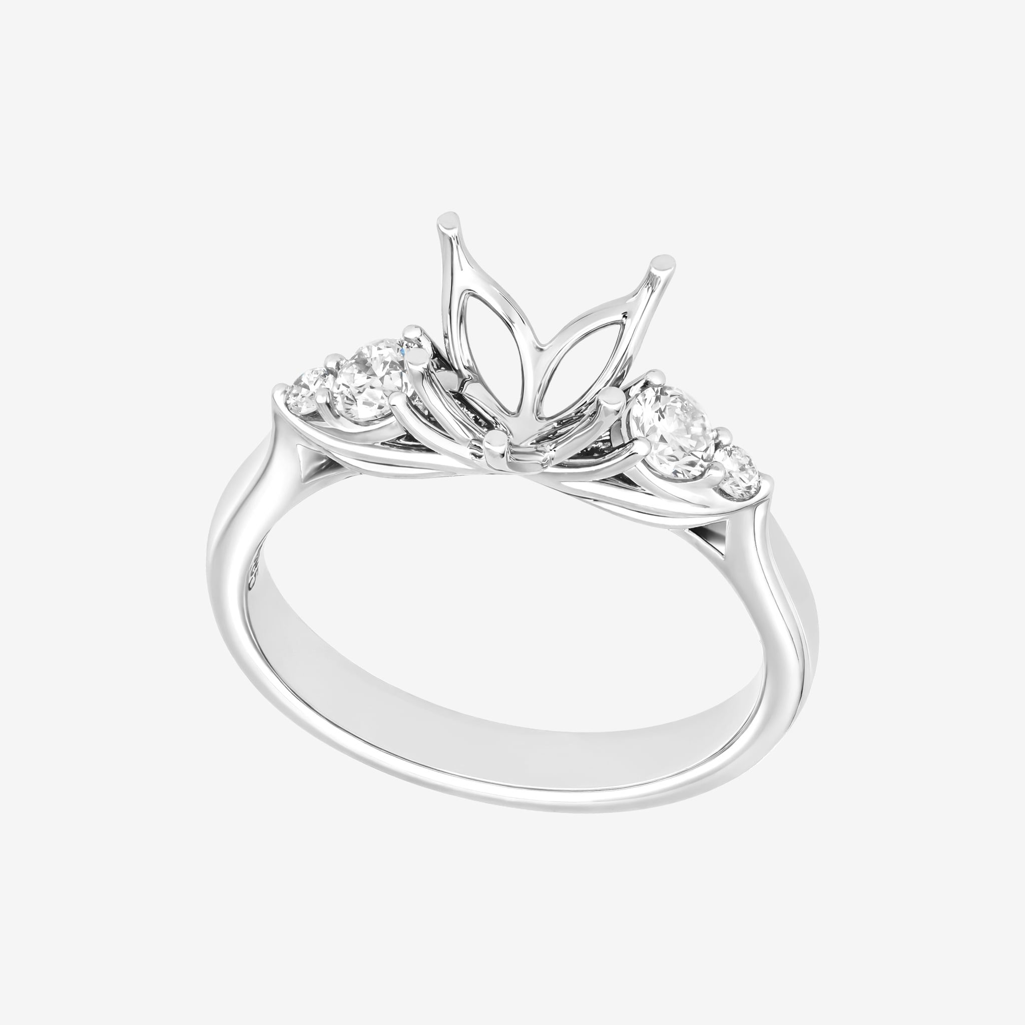 HEART CATHEDRAL SEMI-SET RING