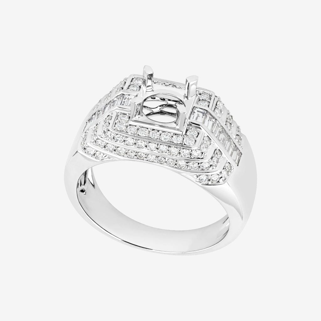  MULTI-TIERED SEMI-SET MEN RING 