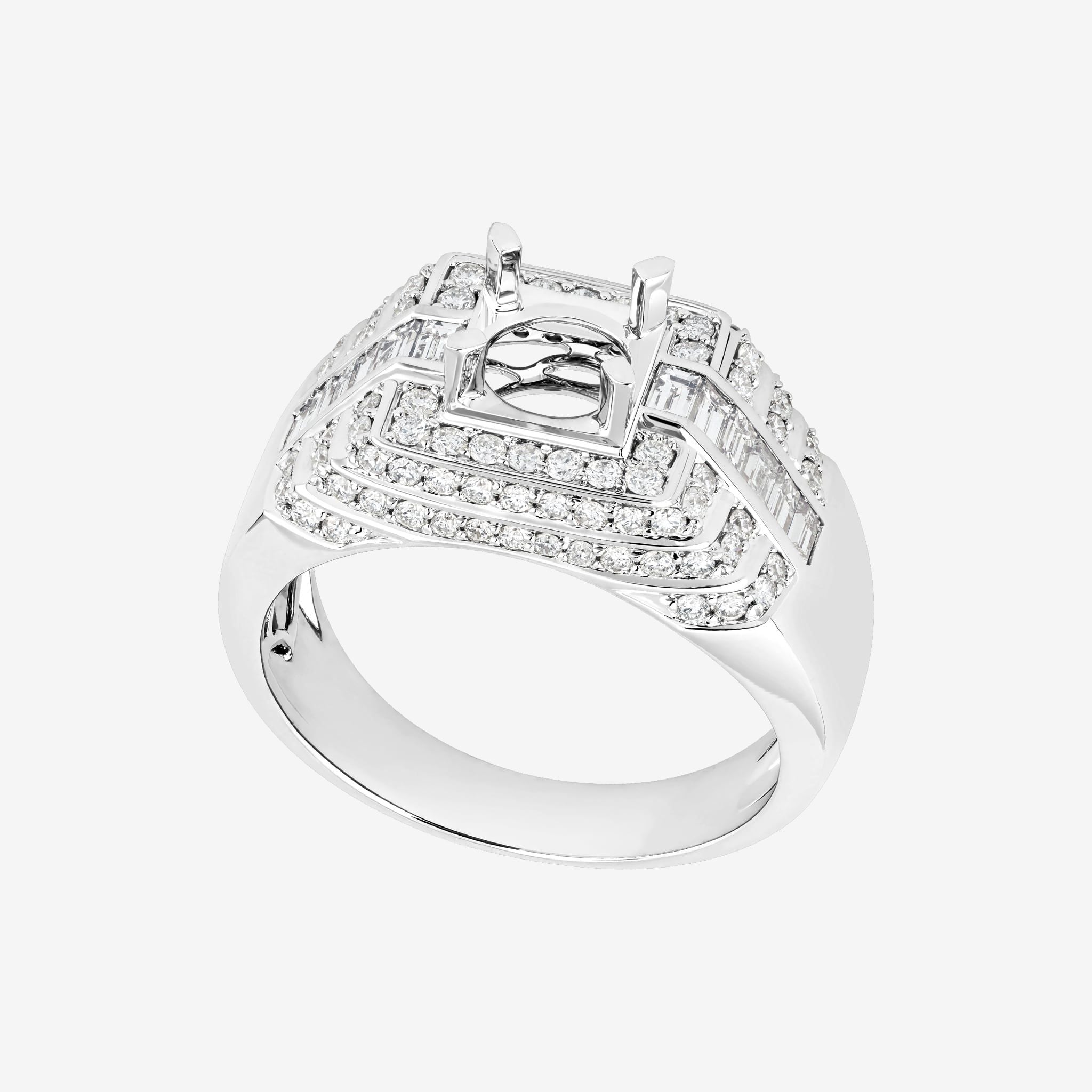 MULTI-TIERED SEMI-SET MEN RING