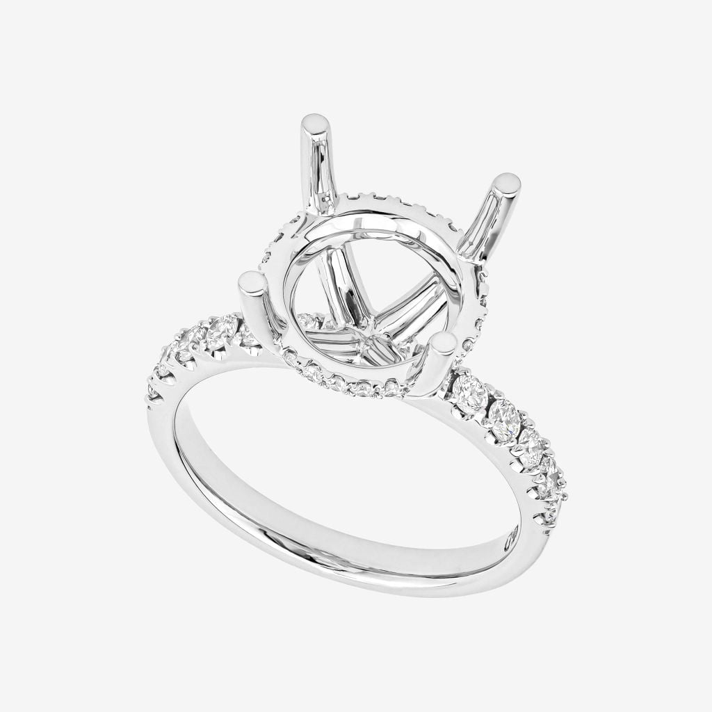  UNDERHALO SEMI-SET RING 
