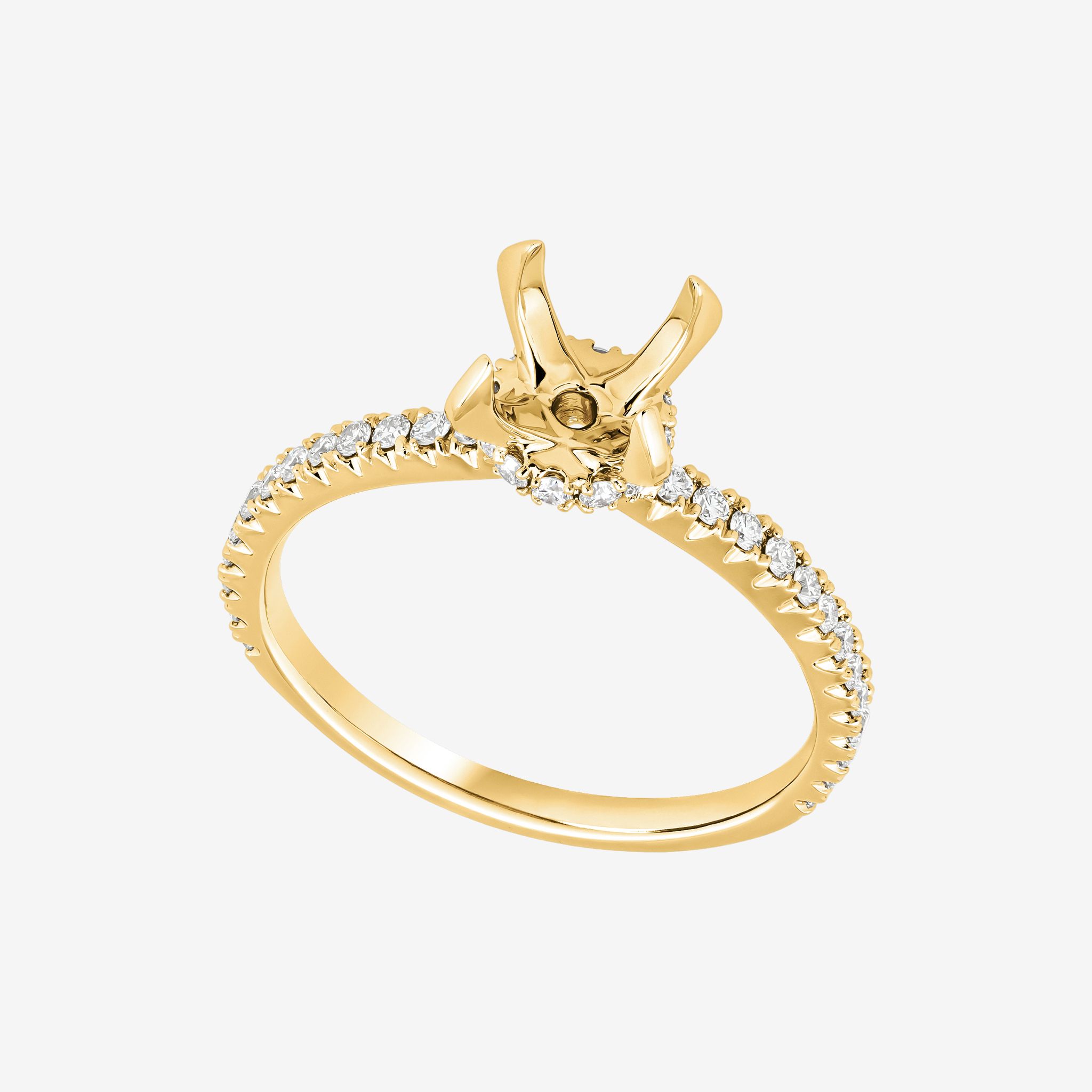 UNDERHALO SEMI-SET RING
