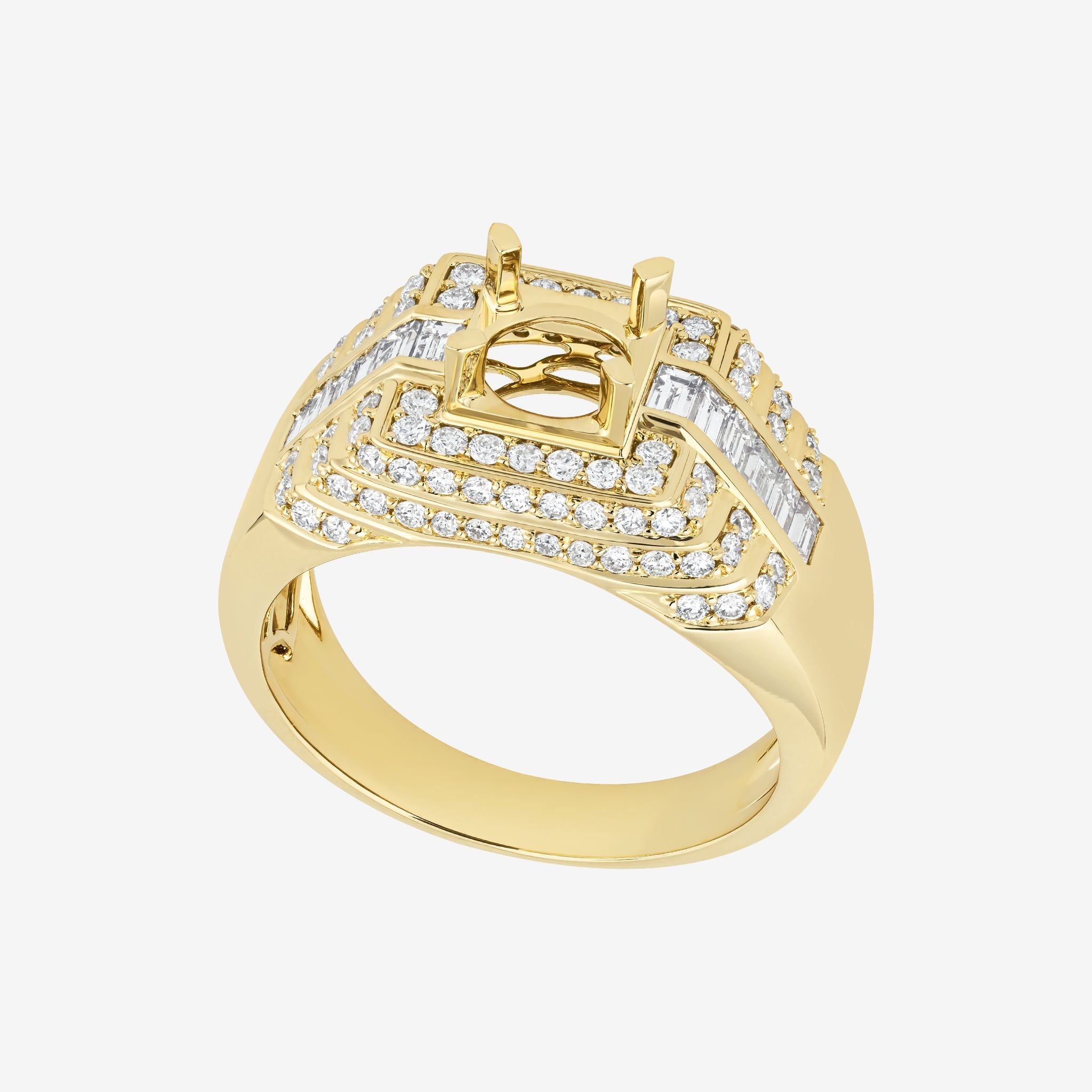 MULTI-TIERED SEMI-SET MEN RING