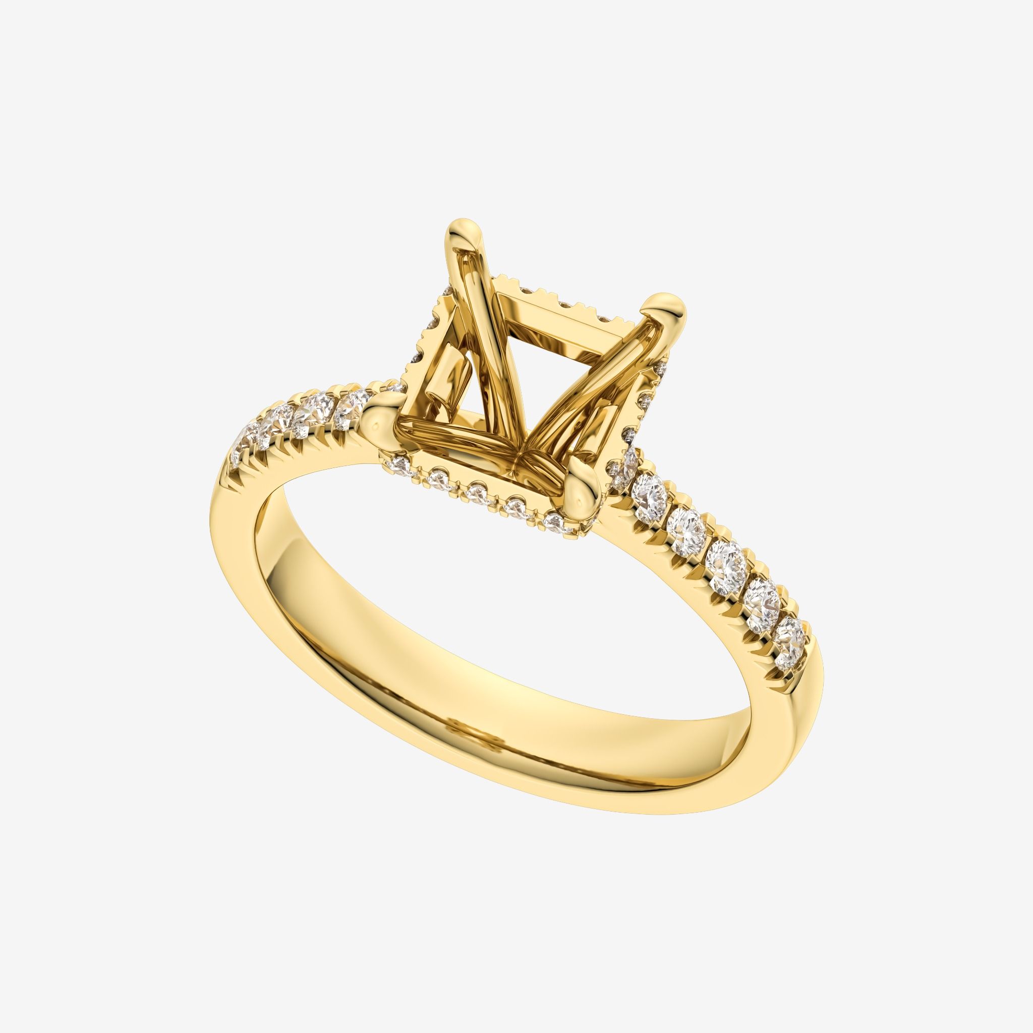 ACCENTED SEMI-SET ENGAGEMENT RING