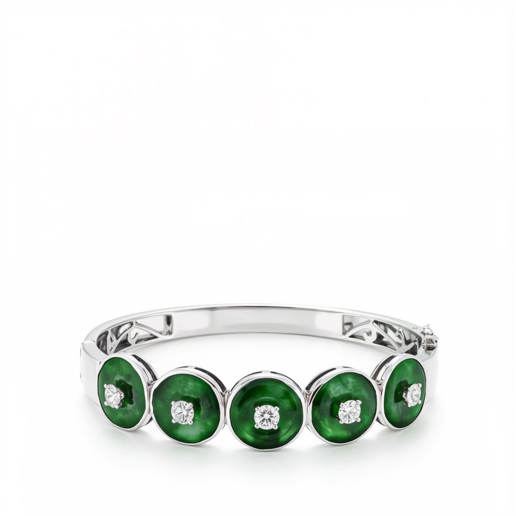  ACCENTED JADE BANGLE 