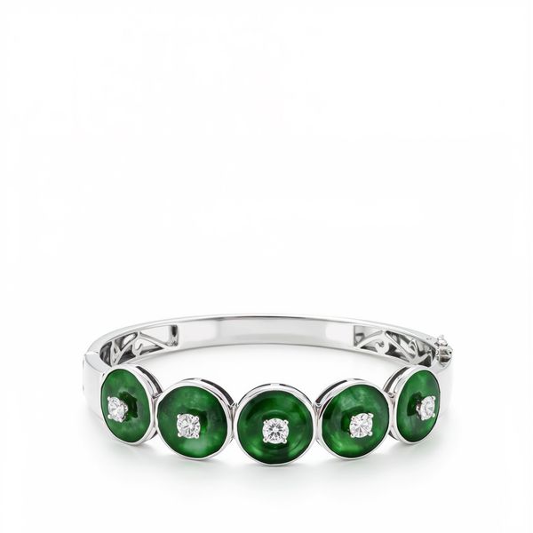  ACCENTED JADE BANGLE 