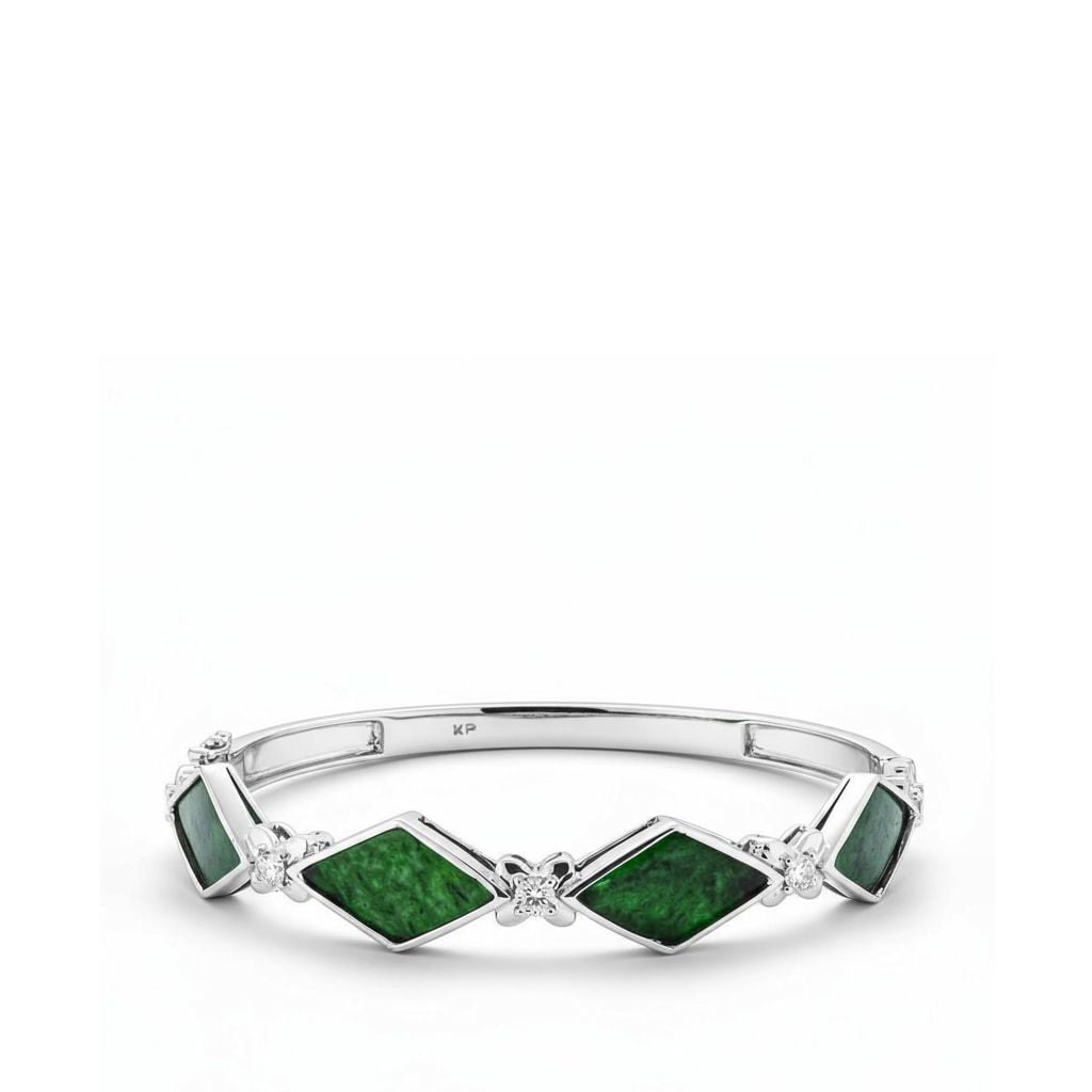  VERDE BLOOM JADE BANGLE 