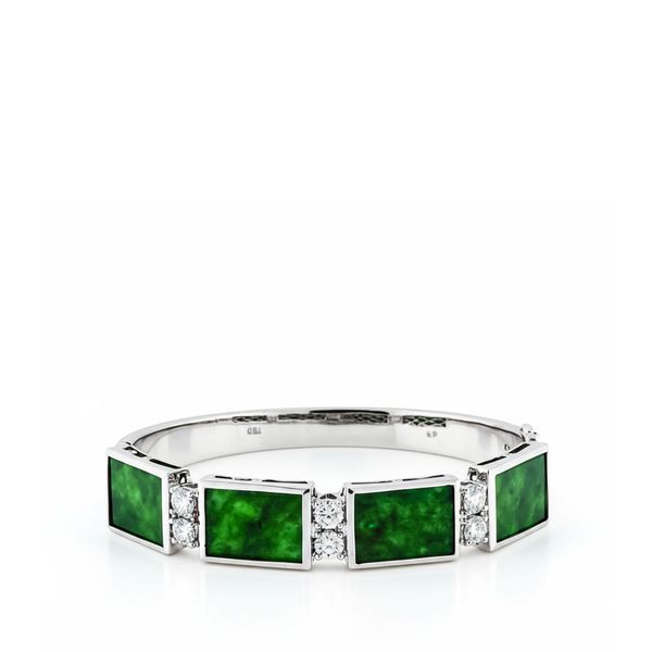  GEOMETRIC JADE BANGLE 