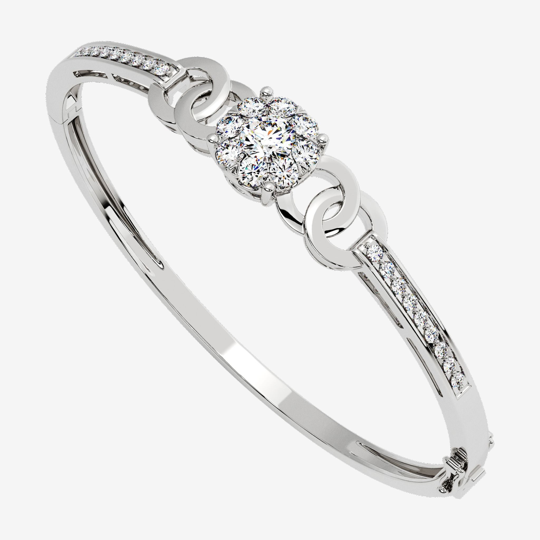 INTERLOCKING CLUSTER BANGLE
