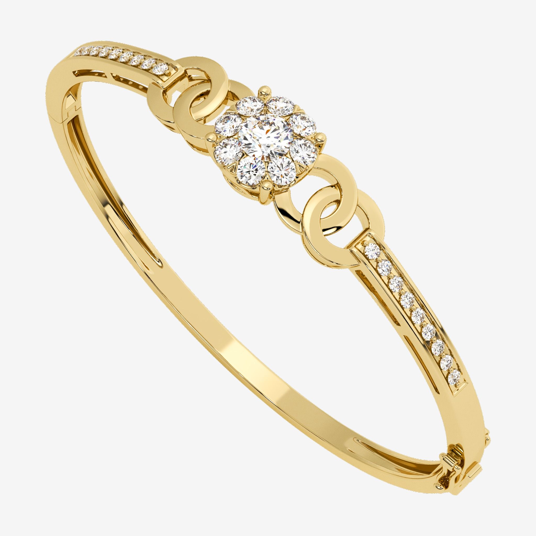 INTERLOCKING CLUSTER BANGLE