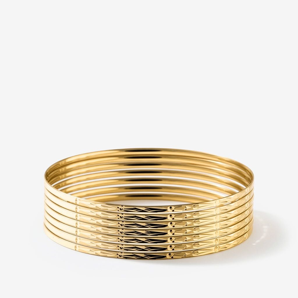  SOLID GOLD BANGLE SET 