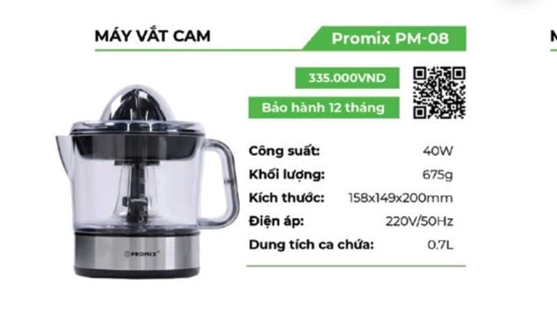  Máy Vắt Cam Promix PM-08 
