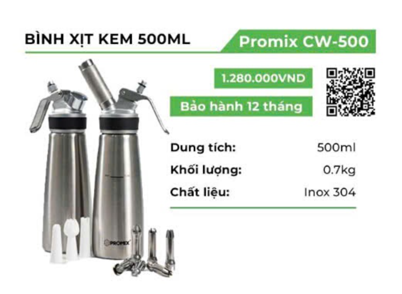  Bình Kem Promix CW 500 