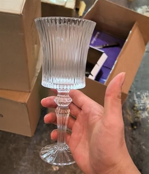  Ly cocktail sọc có chân 80281 