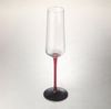  Ly Champagne Flute Chân Đen Đỏ Ombre LX02JG6304 