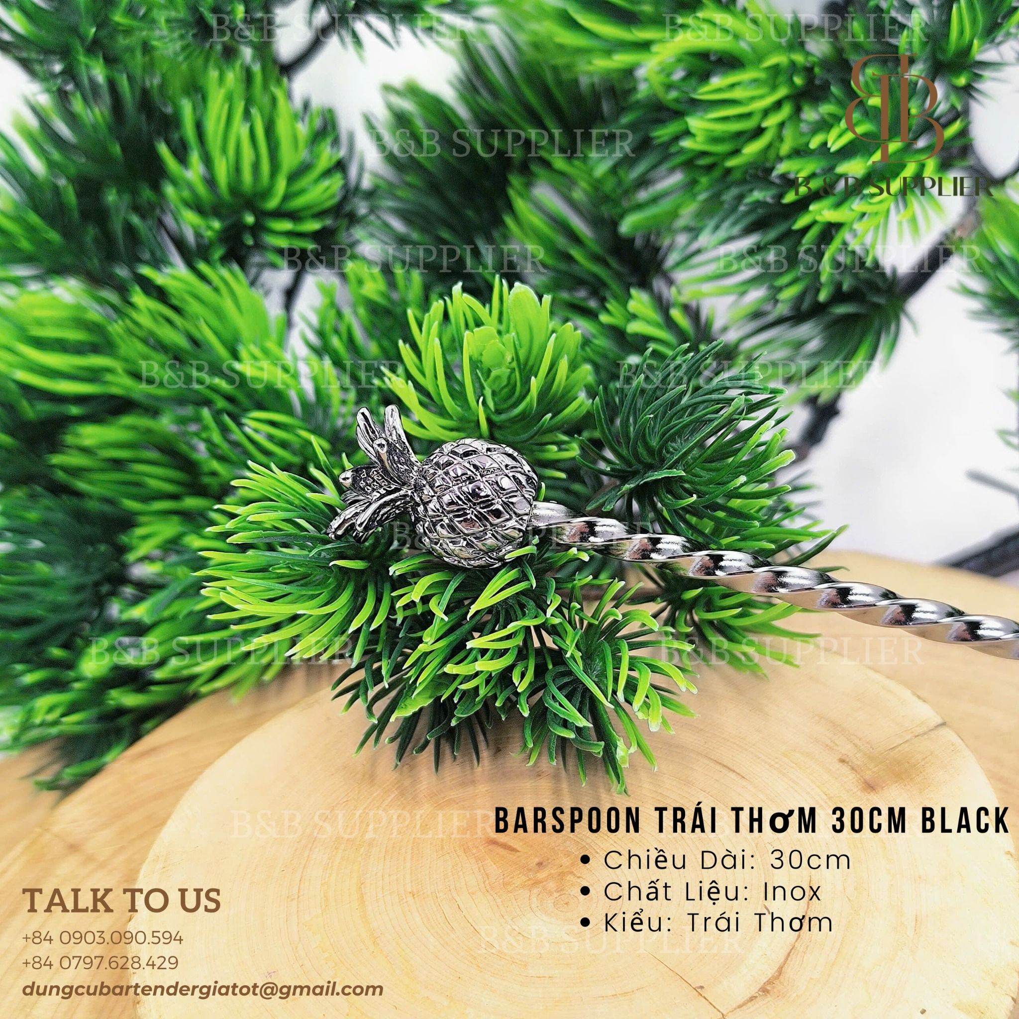  Barspoon Trái Thơm 30cm Black 
