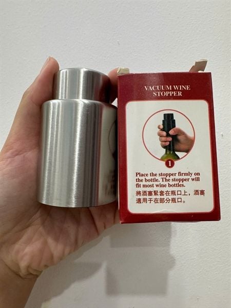  Nút Nhựa Bọc Inox Hút Chân Không Rượu Vang 