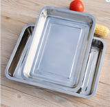  Khay Inox Cạn 2cm (Không Kèm Vỉ Nướng Bên Trong) 