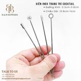  Xiên Inox Trang Trí Cocktail 
