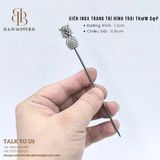  Xiên Inox Trang Trí Hình Trái Thơm Dẹp 