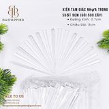  Xiên Tam Giác Nhựa Trong Suốt 9cm (Gói 500 Cây) 