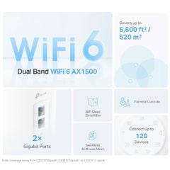Bộ phát Wifi 6 Mesh TP-Link Deco X10 (2-pack) - (1500 Mbps/ Wifi 6/ 2.4/5 GHz)