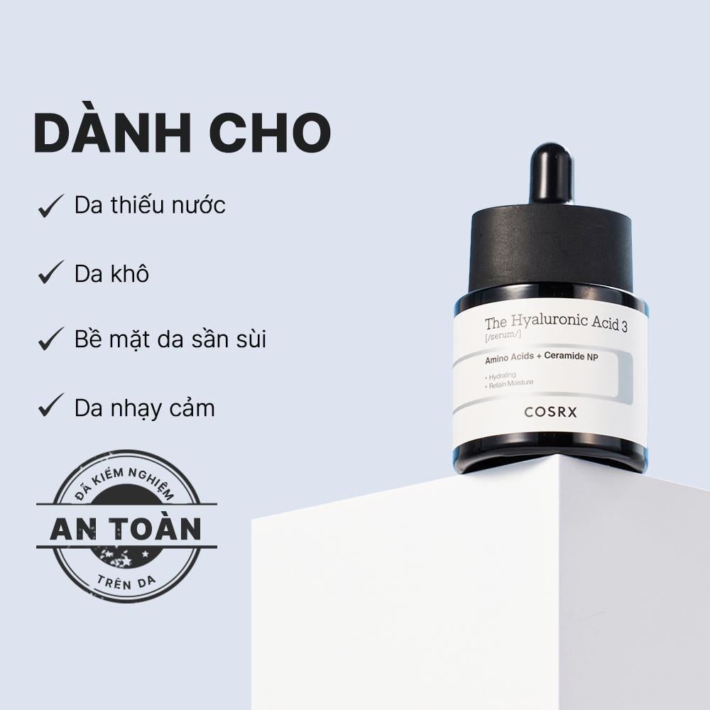  COSRX Tinh Chất Cấp Ẩm The Hyaluronic Acid 3 Serum 20ml 