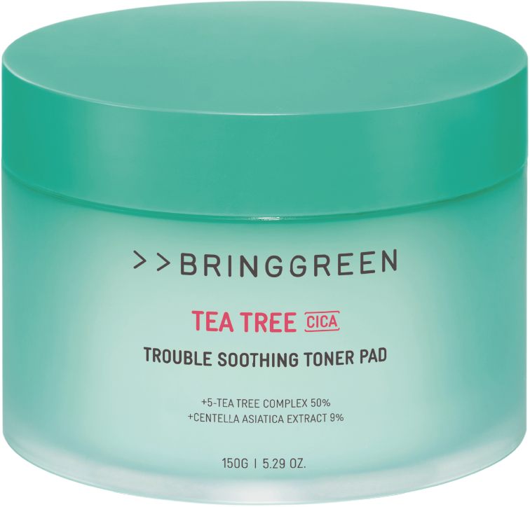  Bông tẩm Nước hoa hồng Tràm Trà Bring Green Tea Tree Cica Trouble Soothing Toner Pad 150G 