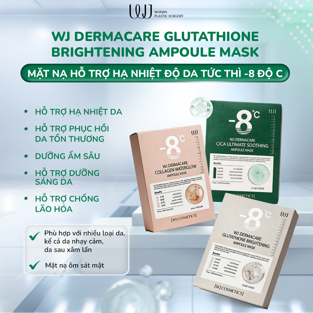  Mặt nạ hỗ trợ hạ nhiệt da tức thì WJ Dermacare Ampoule Mask 25ml (1 Miếng) 